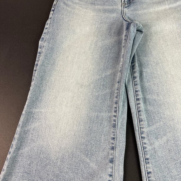 Pistola Jeans Womens Petite 26x24* Izzy Wide Leg Crop Blue Raw Hem Denim Tag 26P - Picture 4 of 16